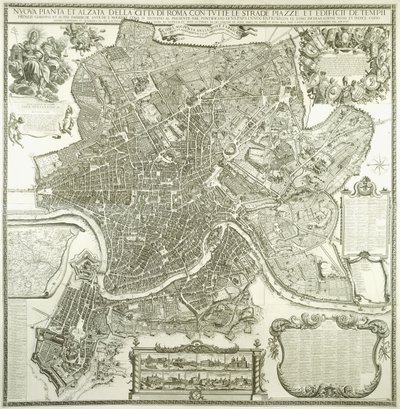 Plano de la ciudad de Roma, 1730 de Giovanni Battista Falda