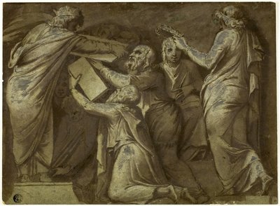 Numa Pompilio dicta las leyes a los romanos de Giovanni Battista Galestruzzi