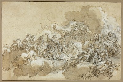 Estudio de detalle para La Asunción de Santa Inés de Giovanni Battista Gaulli
