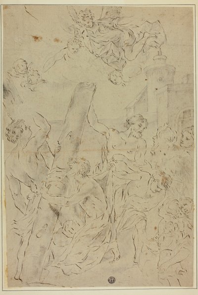 San Andrés adorando la Cruz de Giovanni Battista Gaulli