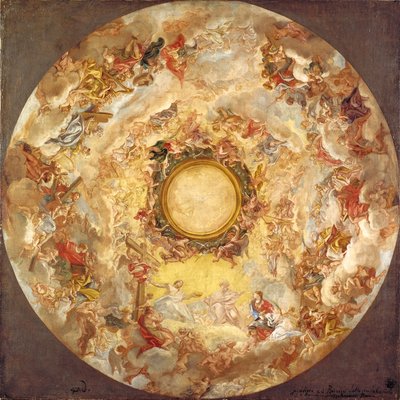Santa Inés es recibida en el Cielo de Giovanni Battista Gaulli