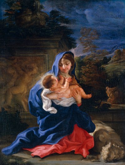 El descanso en la huida a Egipto de Giovanni Battista Gaulli Baciccio