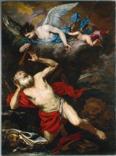 La visión de San Jerónimo, c. 1660 de Giovanni Battista Langetti