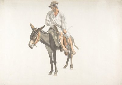 Campesino en un Burro de Giovanni Battista Lusieri