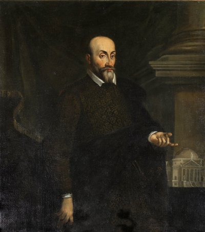 Retrato de Conte Mario Capra, por Maganza, Giovanni Battista (ca. 1513-1586). Óleo sobre lienzo de Giovanni Battista Maganza