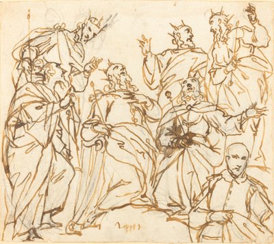 David y los patriarcas con un donante de Giovanni Battista Maganza II