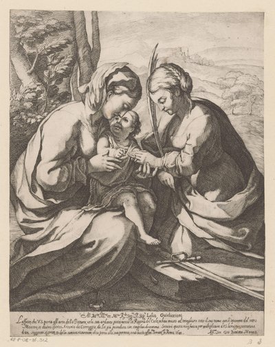 Las bodas místicas de Santa Catalina de Giovanni Battista Mercati