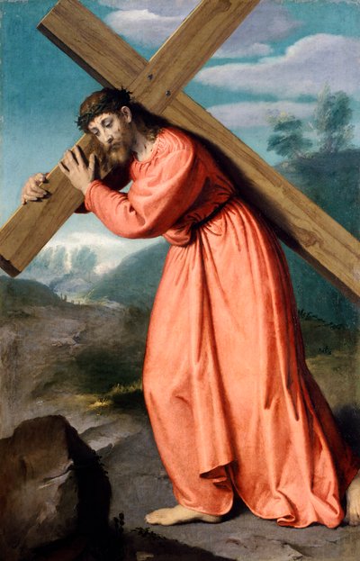 Cristo portando la cruz, de Giovanni Battista Moroni (1525 ca- 1578), Santuario de Nuestra Señora de las Lágrimas, Albino de Giovanni Battista Moroni