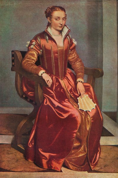 Retrato de una dama La Dama en Rosso de Giovanni Battista Moroni