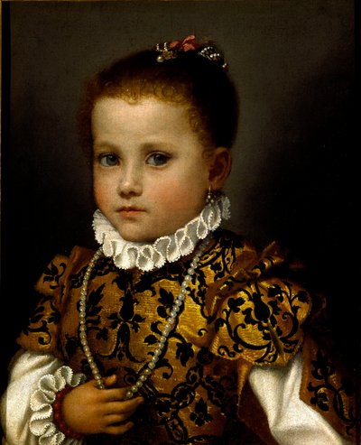 Retrato de una niña pequeña de Giovanni Battista Moroni
