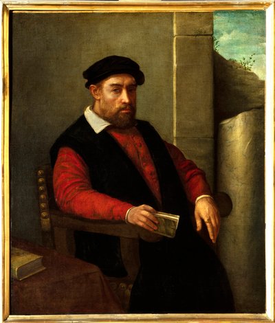Presunto retrato de François Rabelais (1494-1553), escritor y médico francés. Pintura de Giovanni Battista Moroni (1525-1578) de Giovanni Battista Moroni