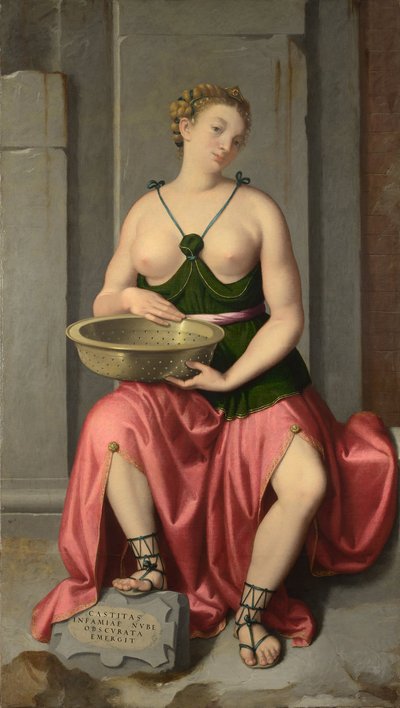 La vestal virgen Tuccia, ca 1555 de Giovanni Battista Moroni