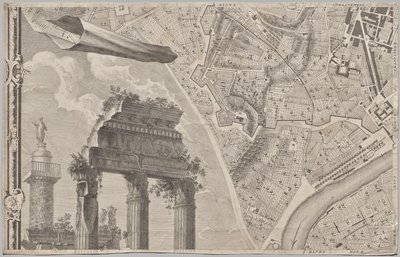 Nuevo mapa de Roma sacado a la luz por Giambattista Nolli en el año MDCCXLVII, conocido como La Pianta Grande di Roma de Giovanni Battista Nolli