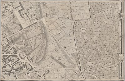 Nuevo mapa de Roma sacado a la luz por Giambattista Nolli en el año MDCCXLVII, conocido como La Pianta Grande di Roma de Giovanni Battista Nolli