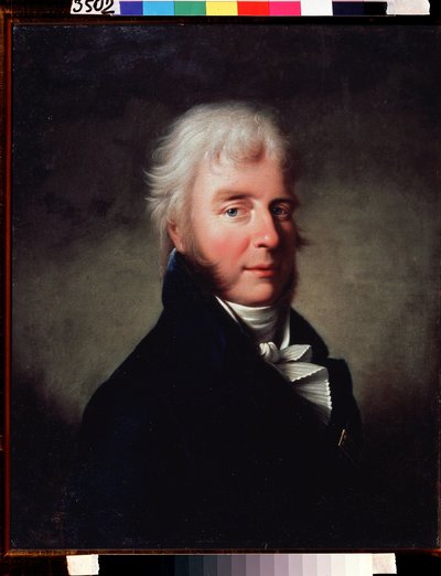 Retrato del Príncipe Sergei F. Golitsyn (1749-1810). Pintura de Giovanni Battista Damon Ortolani (1750-después de 1810), óleo sobre lienzo anterior a 1810. Arte italiano, clasicismo del siglo XIX. Museo Estatal V. Tropinin, Moscú de Giovanni Battista Ortolani Damon