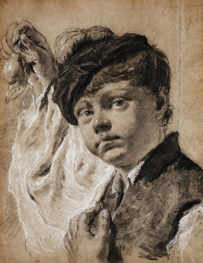 Un niño sosteniendo un limón de Giovanni Battista Piazzetta