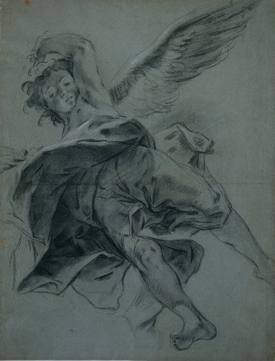Un ángel volador recto, 1723-1727 de Giovanni Battista Piazzetta