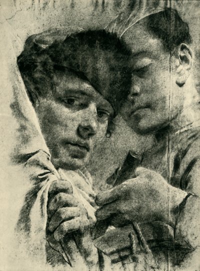 Tamborilero y abanderado, principios-mediados del siglo XVIII, 1943 de Giovanni Battista Piazzetta