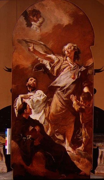 Ángel guardián con San Antonio de Padua y San Gaetano Thiene de Giovanni Battista Piazzetta