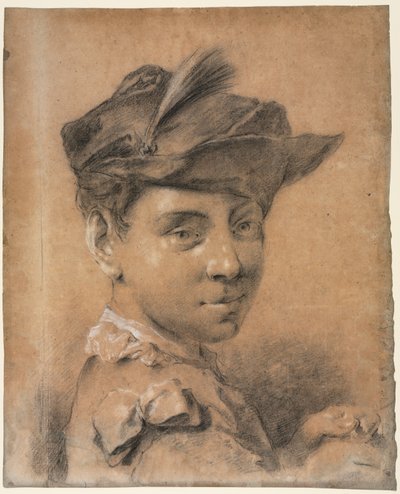 Cabeza de un joven con sombrero de Giovanni Battista Piazzetta