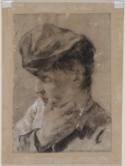 Cabeza de un joven con gorra de Giovanni Battista Piazzetta