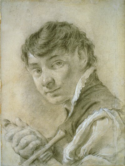 Retrato de un joven con una espada en la mano de Giovanni Battista Piazzetta