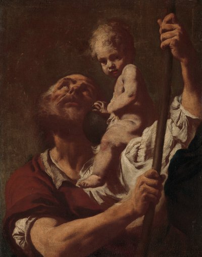 San Cristóbal llevando al Niño Jesús de Giovanni Battista Piazzetta
