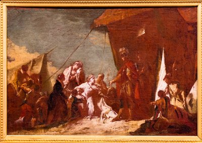 La familia de Darío implorando a Alejandro de Giovanni Battista Piazzetta