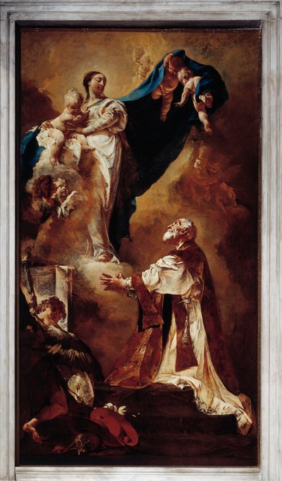 La Virgen aparece a San Felipe Neri de Giovanni Battista Piazzetta