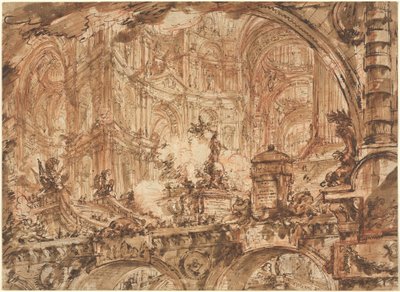 Un magnífico interior palaciego de Giovanni Battista Piranesi