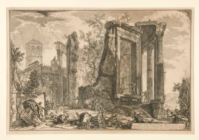 Otra vista del Templo de la Sibila en Tivoli, de Vedute di Roma de Giovanni Battista Piranesi