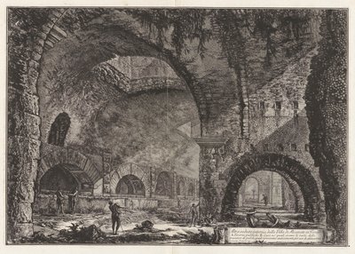 Otra vista de la Villa de Mecenas en Tivoli, de Vedute di Roma (Vistas de Roma) de Giovanni Battista Piranesi