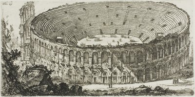 Anfiteatro de Verona, lámina 25 de Algunas vistas de arcos triunfales y otros monumentos de Giovanni Battista Piranesi