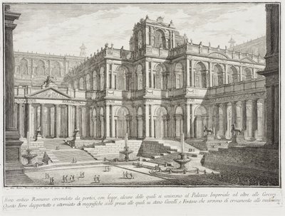 Foro antiguo rodeado de pórticos de Giovanni Battista Piranesi