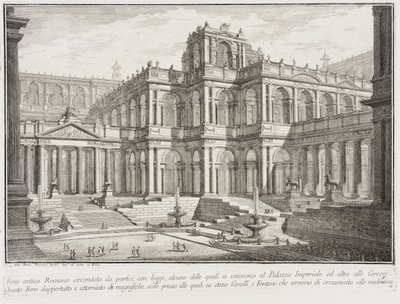 Foro Antiguo Rodeado de Pórticos, c.1743 de Giovanni Battista Piranesi