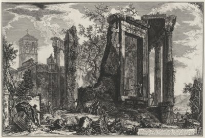 Otra vista del Tempio della Sibilla en Tívoli (de: Vedute di Roma) de Giovanni Battista Piranesi