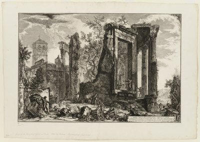 Otra vista del Templo de la Sibila en Tívoli, de Vistas de Roma de Giovanni Battista Piranesi