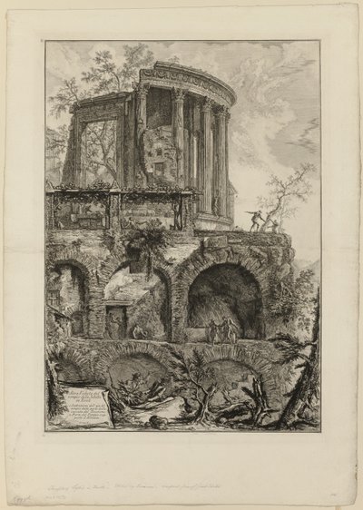Otra vista del Templo de la Sibila en Tívoli, de Vistas de Roma de Giovanni Battista Piranesi
