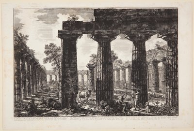 Otra vista de la fachada del pronaos dibujada y descrita en la lámina V [...] de Giovanni Battista Piranesi