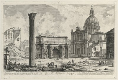 Vista del arco de Septimio Severo de Giovanni Battista Piranesi