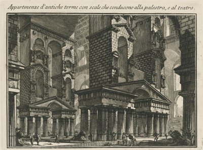 Dependencias de Antiguos Baños con Escaleras que Conducen al Gimnasio y al Teatro de Giovanni Battista Piranesi