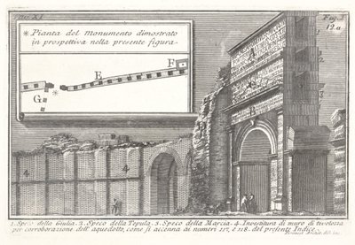 Acueducto de la Acqua Giulia, Speco della Giulia de Giovanni Battista Piranesi