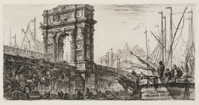Arco de Trajano en Ancona, lámina 28 de Algunas Vistas de Arcos Triunfales y otros monumentos de Giovanni Battista Piranesi