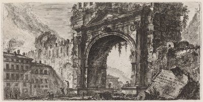 Arco de Rimino construido por Augusto de Giovanni Battista Piranesi