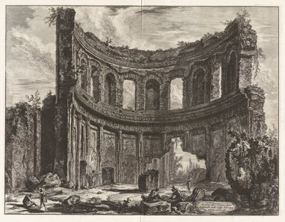 Restos del templo que se dice que es de Apolo en Adriano de Giovanni Battista Piranesi