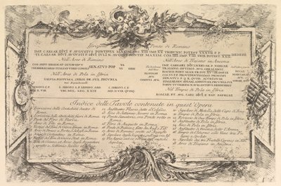 Inscripción en el lado del Puente de Rimino, ca. 1748 de Giovanni Battista Piranesi