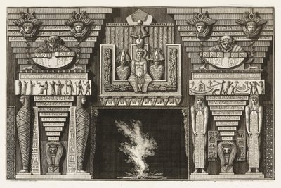 Grabado encuadernado, Chimenea etrusca, de Diverse Maniere d
