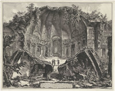 Canopus en de Villa Adriana t y Tivoli Restos del Templo del Dios Canopus en Villa Adriana en Tivoli (título sobre objeto) Gezichten op Rome (título de la serie) Vistas de Roma diseñadas y grabadas por el arquitecto Giambattista Piranesi Ve (nez) iano (tít de Giovanni Battista Piranesi