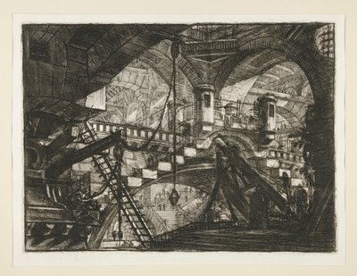 Carceri, XI: El arco con adorno de concha de Giovanni Battista Piranesi