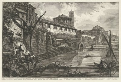 Cloaca Máxima de Roma Vista del antiguo Sostrizioni realizado por Tarquinio Superbo llamado Bel Lido (...) (título sobre objeto) Gezichten op Rome (título de la serie) Vistas de Roma diseñadas y grabadas por el arquitecto Giambattista Piranesi Ve (nez) ian de Giovanni Battista Piranesi